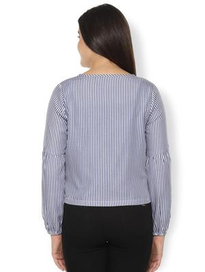 twist detail striped top - 16403516 - Standard Image - 2
