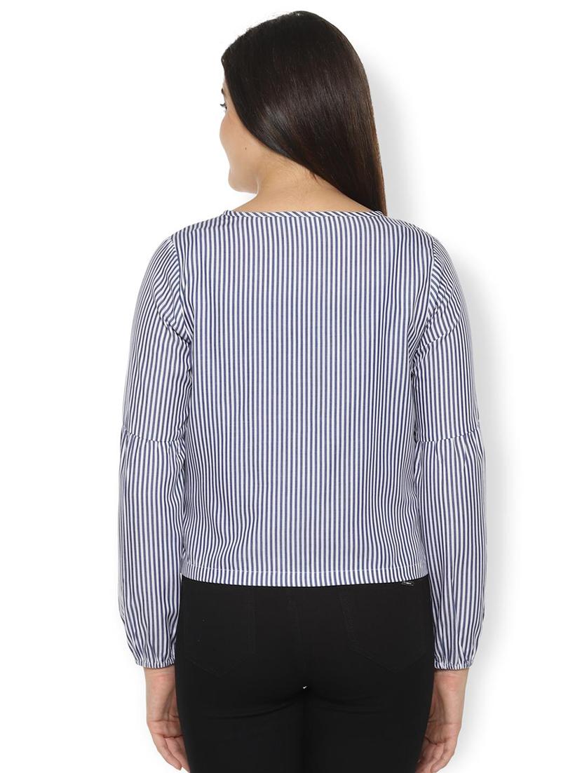 twist detail striped top - 16403516 - Zoom Image - 2