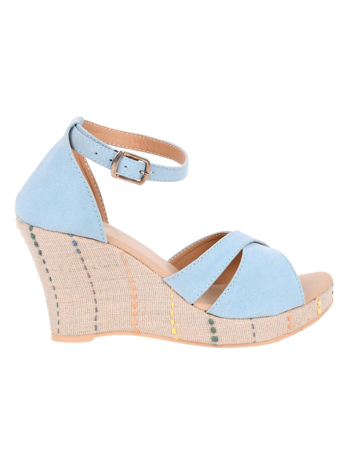 blue ankle strap wedges - 16404203 - Zoom Image - 2