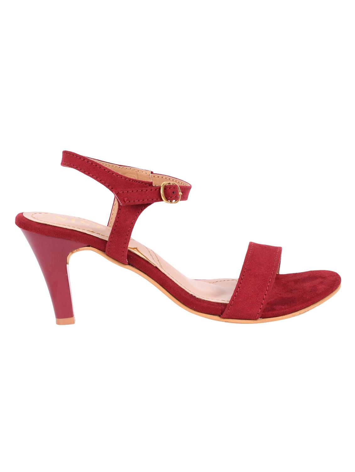 maroon ankle strap sandals - 16404270 - Zoom Image - 2