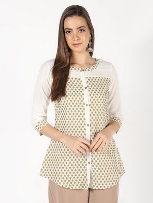 ditsy floral straight kurti - 16405403 - Standard Image - 2