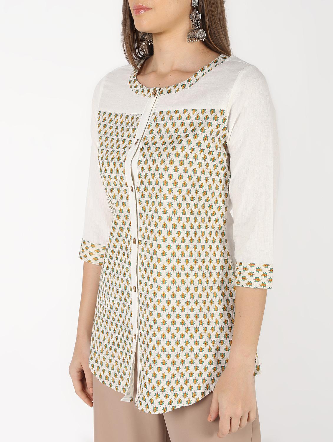 ditsy floral straight kurti - 16405403 - Zoom Image - 5