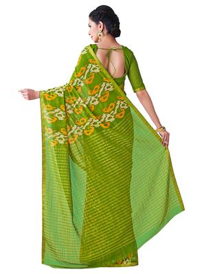printed banarasi saree with blouse - 16406382 - Standard Image - 2