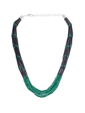 green metal short necklace - 16407158 - Standard Image - 2