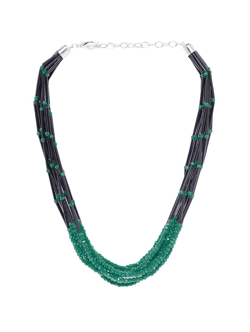 green metal short necklace - 16407158 - Zoom Image - 2
