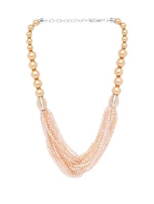 beige metal short necklace - 16407164 - Standard Image - 2