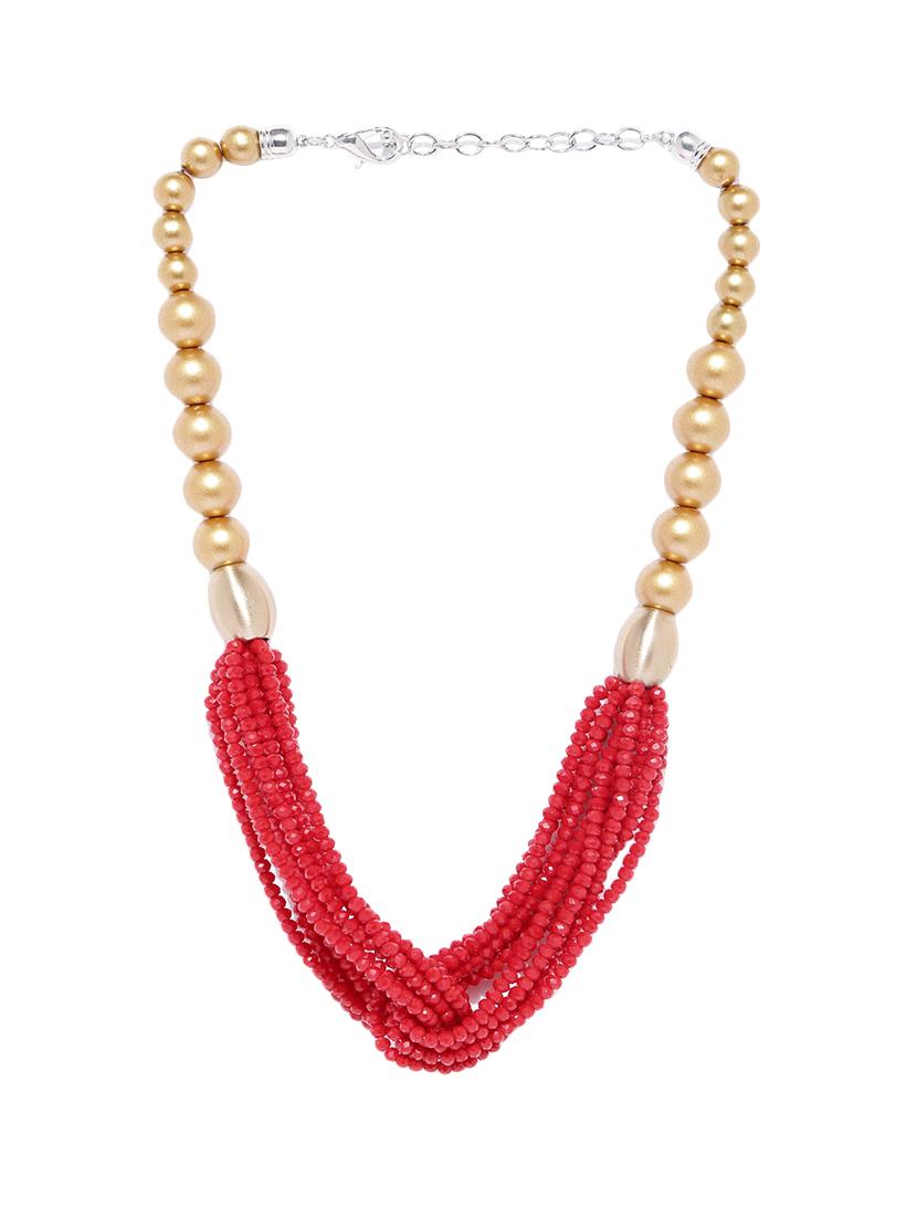 red metal short necklace - 16407165 - Zoom Image - 2