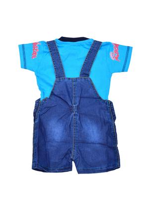 blue cotton dungree set - 16407316 - Standard Image - 2