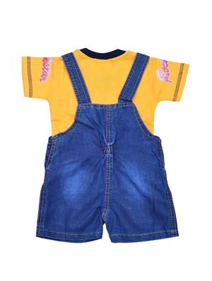 yellow cotton dungree set - 16407318 - Standard Image - 2
