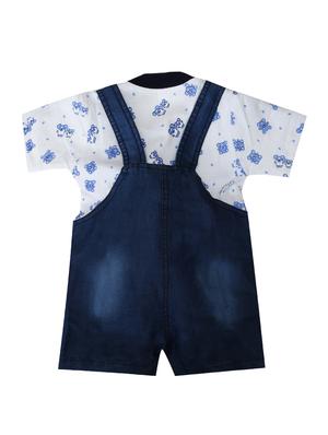 blue cotton dungaree set - 16407325 - Standard Image - 2