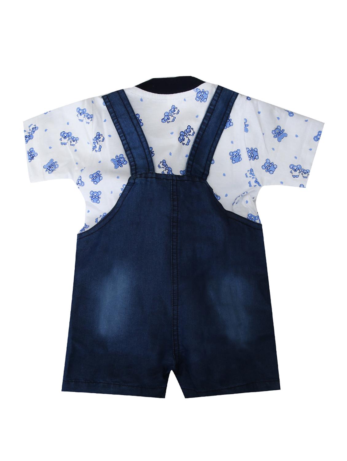 blue cotton dungaree set - 16407325 - Zoom Image - 2