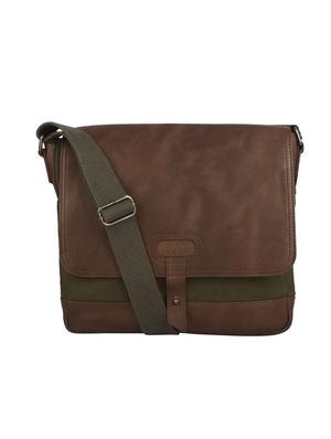 brown leather messenger bag - 16407495 - Standard Image - 2
