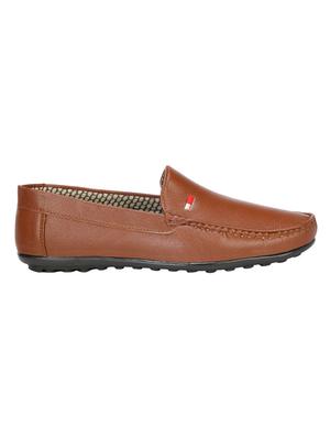 koxko tan leatherette slip on loafers - 16407637 - Standard Image - 2