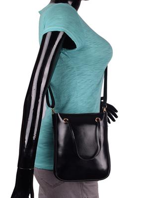 black leatherette (pu) regular sling bag - 16407800 - Standard Image - 5