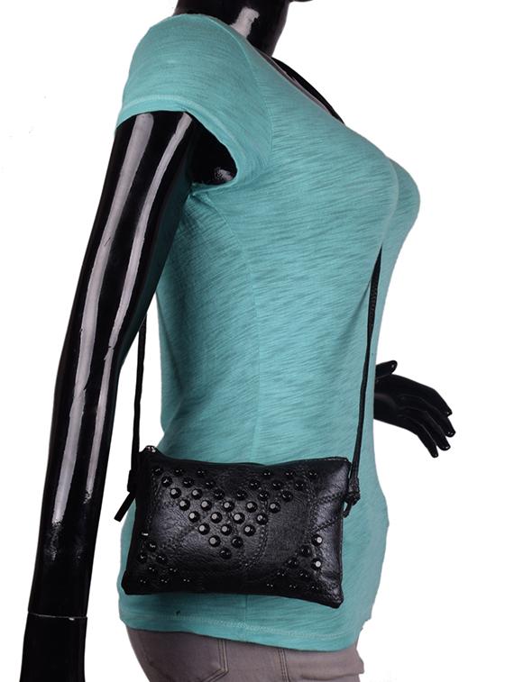 black leatherette (pu) regular sling bag - 16407803 - Zoom Image - 5
