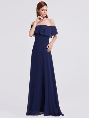 off shoulder ruffle maxi dress - 16408626 - Standard Image - 2