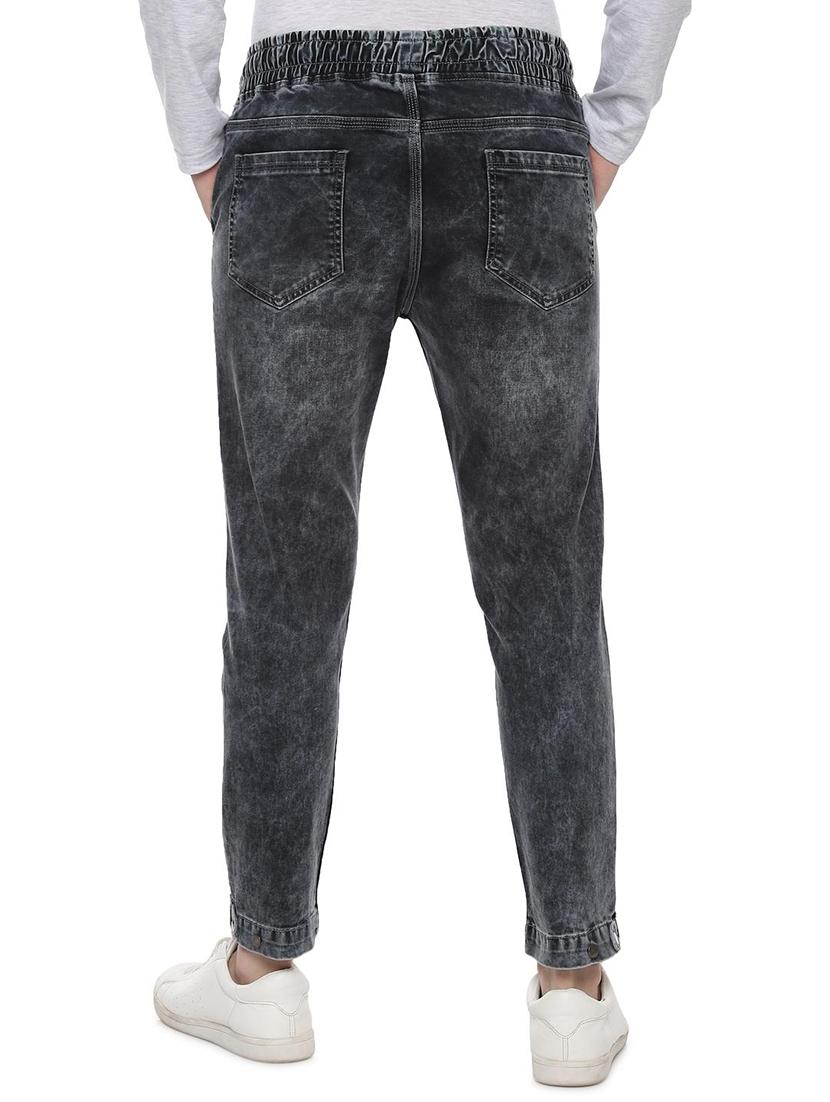 grey light washed denim jogger - 16409038 - Zoom Image - 2