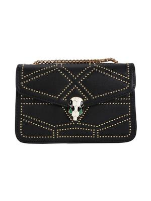 black leatherette (pu) regular sling bag - 16410423 - Standard Image - 2