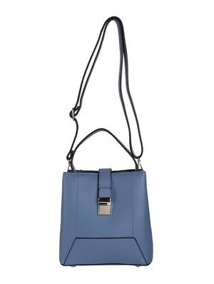 blue leatherette (pu) regular sling bag - 16410436 - Standard Image - 5