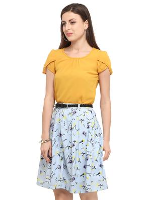 tulip sleeved top floral skirt set - 16410618 - Standard Image - 2