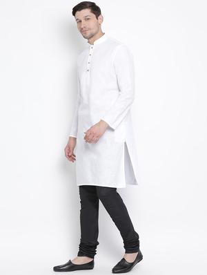 white solid kurta pyjama set - 16416551 - Standard Image - 2