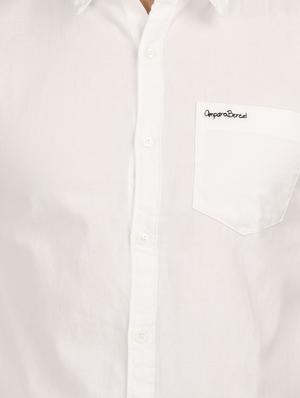 white solid casual shirt - 16416597 - Standard Image - 5