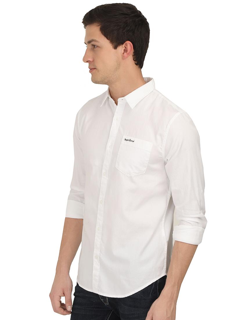 white solid casual shirt - 16416597 - Zoom Image - 2
