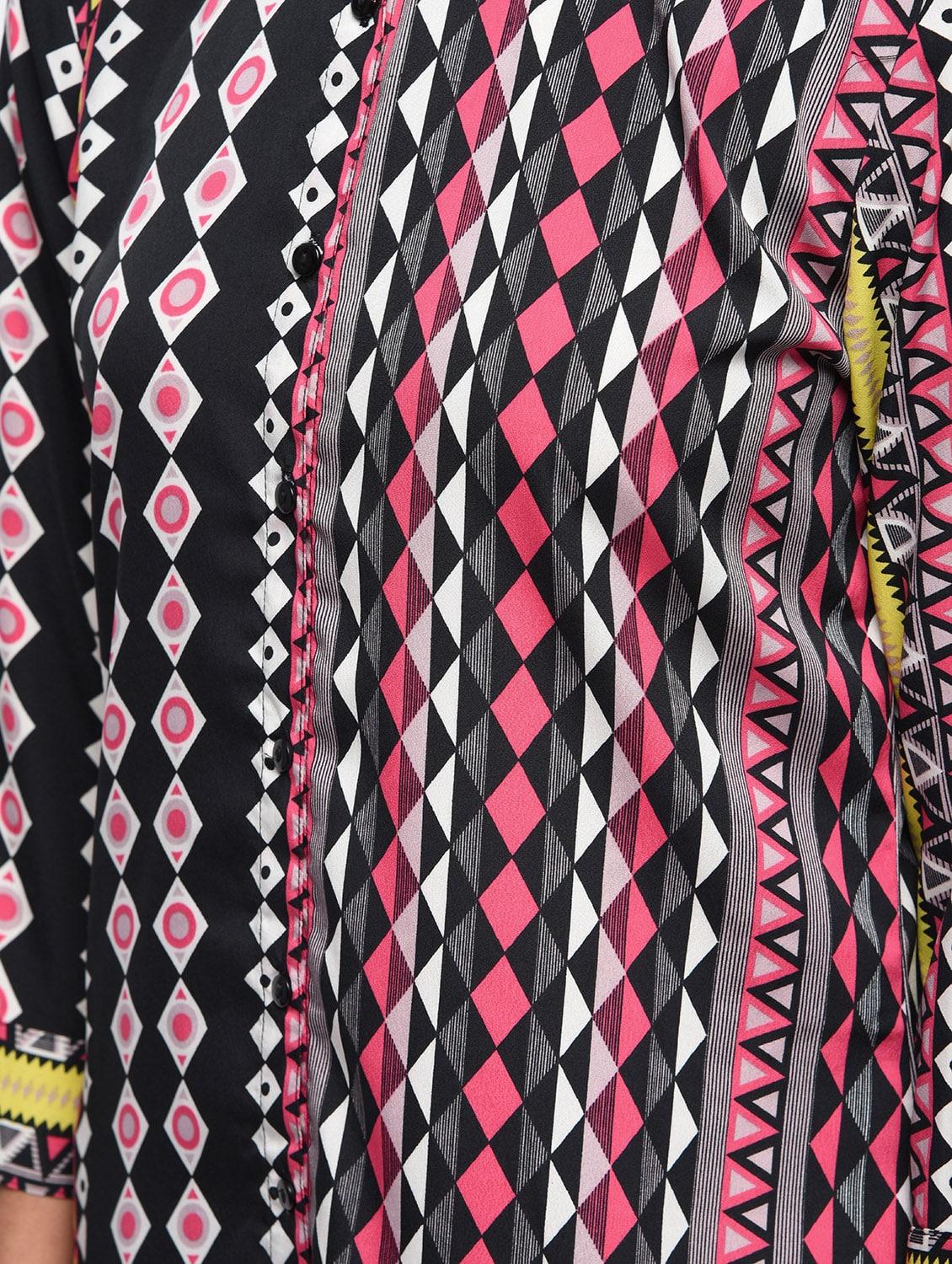geometric printed shirt dress - 16416677 - Zoom Image - 5