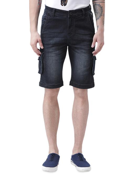 black denim shorts - 16417312 - Standard Image - 1