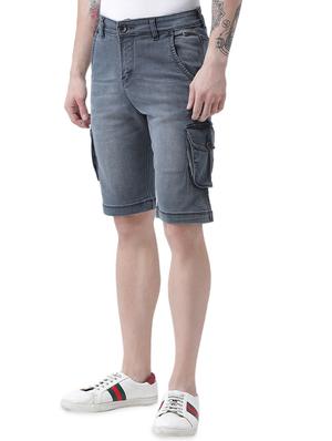 grey denim shorts - 16417314 - Standard Image - 2