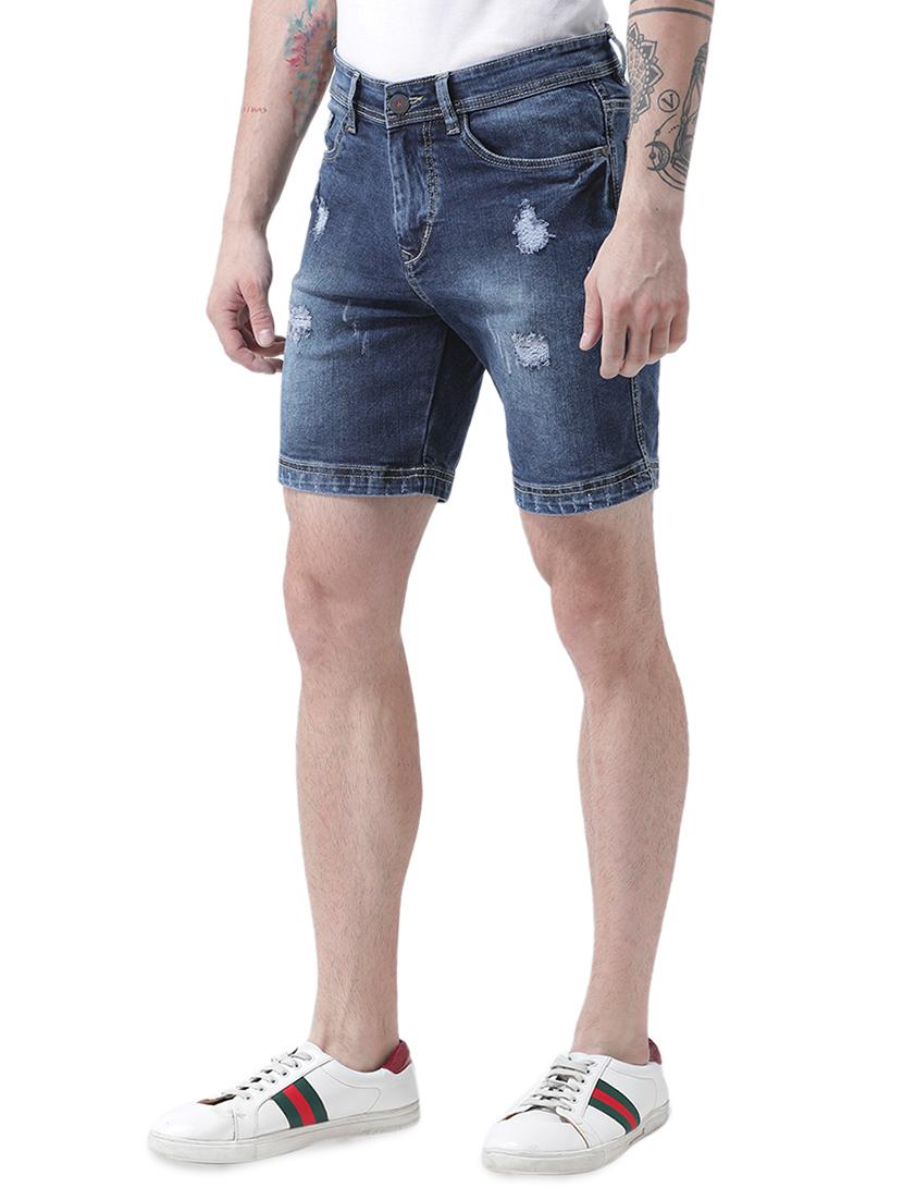 dark blue denim shorts - 16417316 - Zoom Image - 2