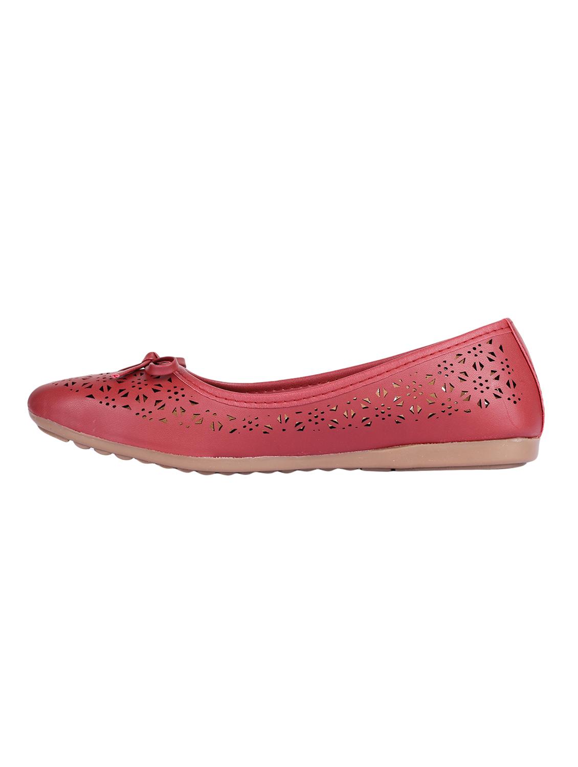 maroon slip on ballerinas - 16417442 - Zoom Image - 2