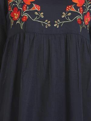 floral embroidered gathered top - 16417506 - Standard Image - 5