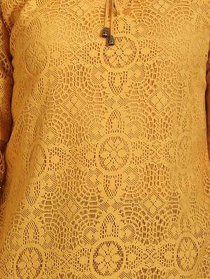 tie up neck floral laced top - 16417509 - Standard Image - 5