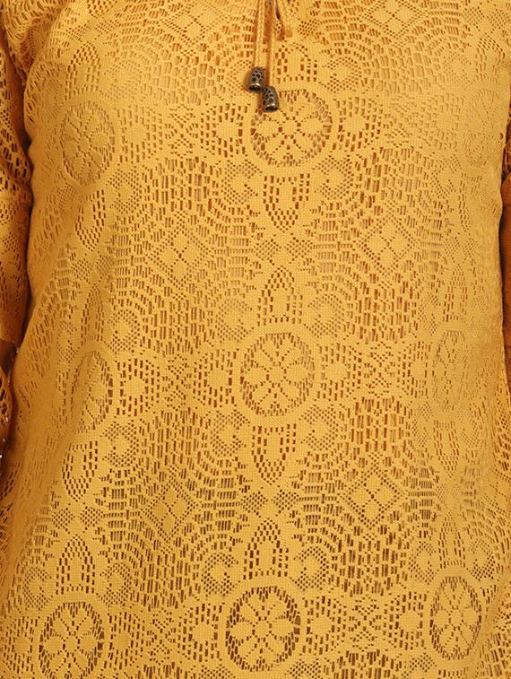 tie up neck floral laced top - 16417509 - Zoom Image - 5