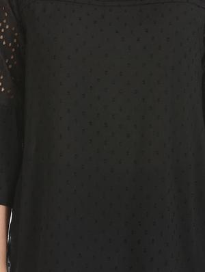 bell sleeved schiffli detail dobby top - 16417512 - Standard Image - 5