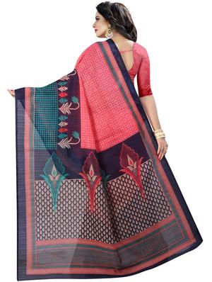 pink art silk bhagalpuri saree with blouse - 16417737 - Standard Image - 2
