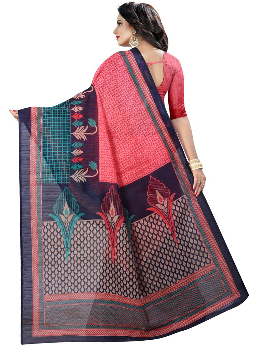 pink art silk bhagalpuri saree with blouse - 16417737 - Zoom Image - 2