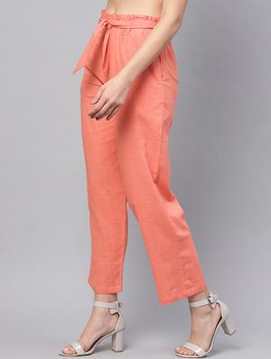 tie up waist pleated trouser - 16417899 - Standard Image - 2