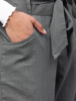 tie up waist pleated trouser - 16417900 - Standard Image - 5