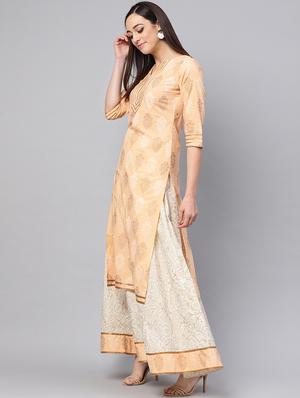 printed kurta skirt set - 16417932 - Standard Image - 2
