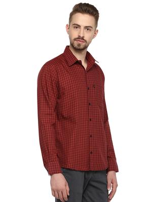 red checkered casual shirt - 16418839 - Standard Image - 2