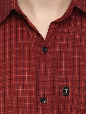 red checkered casual shirt - 16418839 - Standard Image - 5