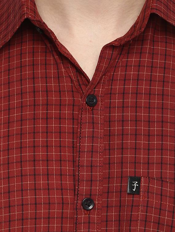 red checkered casual shirt - 16418839 - Zoom Image - 5