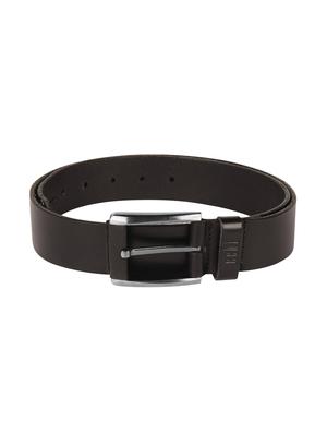 charcol black leather belt - 16418849 - Standard Image - 2