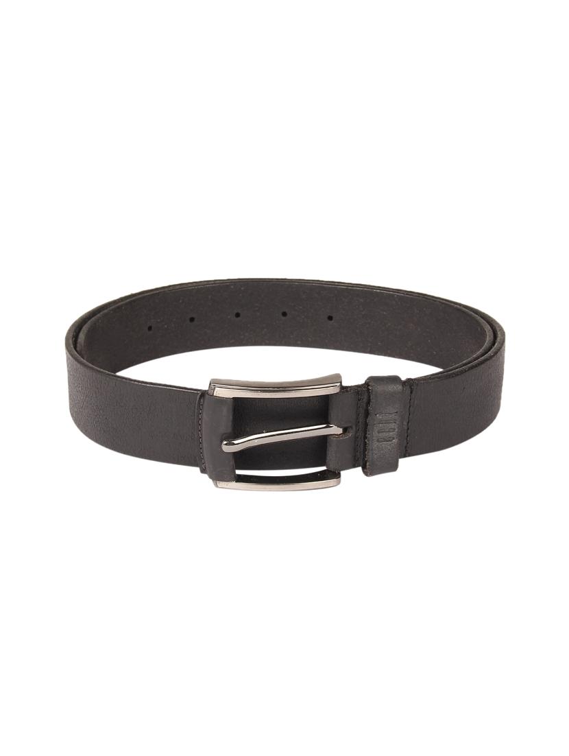 charcol black leather belt - 16418857 - Zoom Image - 2