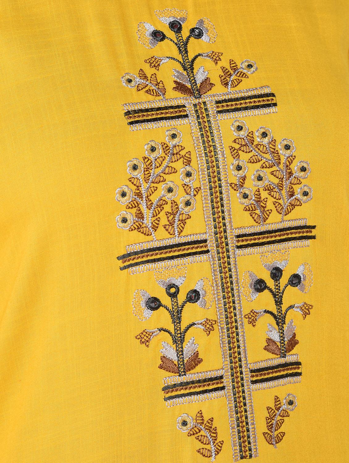 embroidered kurta palazzo set - 16419123 - Zoom Image - 5