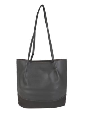 grey leatherette (pu) regular handbag combo - 16419255 - Standard Image - 2