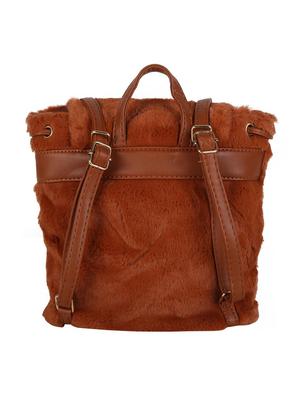 brown leatherette (pu) regular backpack - 16419338 - Standard Image - 2