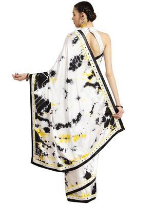 abstract printed saree with blouse - 16420114 - Standard Image - 2